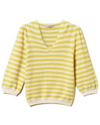 Twinset - V-Neck Striped Sweater - Lyst