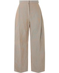 TOVE - Pleated Hemp Straight-Leg Pants - Lyst