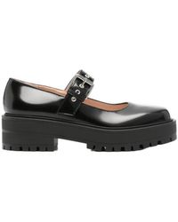 Gianvito Rossi - Buckle-Fastening Leather Loafers - Lyst