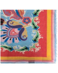 Etro - Fringed Edge Scarf - Lyst