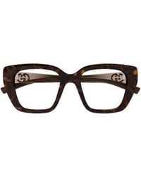 Gucci - Eyewear Cat Eye Frame Glasses - Lyst