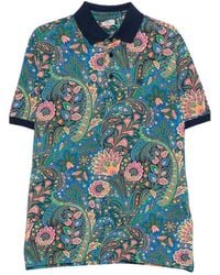 Etro - Paisley-Print Polo Shirt - Lyst