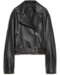 【WEEKEND MAX MARA】SALETTA ラムレザー ライダース ジャケット WEEKEND MAX MARA Saletta Belted Leather Biker Jacket Weekend
