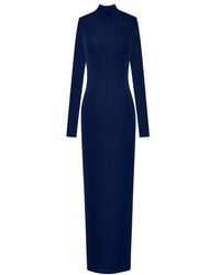Saint Laurent - High Neck Long-Sleeved Dress - Lyst