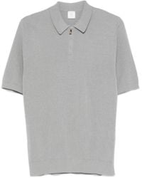 Eleventy - Half-Zip Knitted Polo Shirt - Lyst