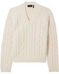 Theory - Cable-Knit Wool And Cashmere-Blend Sweater - Lyst