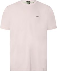 BOSS - Solid Color T-Shirt - Lyst