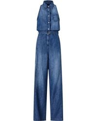 Pinko - Belted Wide-Leg Jumpsuit - Lyst