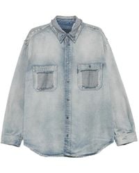 Haikure - Nelson Distressed Patchwork Denim Shirt - Lyst