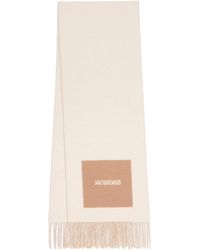 Jacquemus - Logo Detailed Fringed Scarf - Lyst