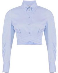 Elisabetta Franchi - Waistband Poplin Shirt - Lyst