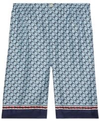 Gucci - Geometric Square G Printed Silk Shorts - Lyst