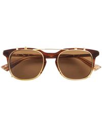 Bottega Veneta - Classic Square Clip On Sunglasses - Lyst