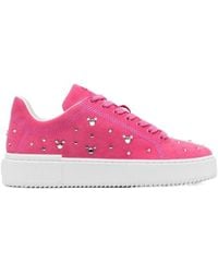 Stuart Weitzman - X Disney Crystal Embellished Low-Top Sneakers - Lyst