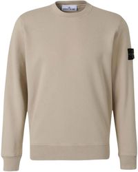 Stone Island - Logo Patch Crewneck Sweatshirt - Lyst