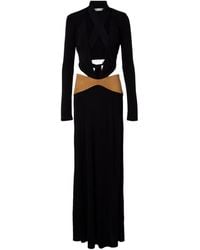 Christopher Esber - Contour Cutout Suede-Trimmed Jersey Gown - Lyst