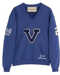 Valentino - V-Neck Long Sleeved Sweatshirt - Lyst