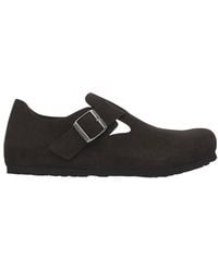 Birkenstock - London Buckle Detailed Round Toe Loafers - Lyst