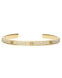 Tory Burch - Icon Pavé Cuff Bracelet - Lyst