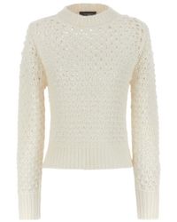 Fabiana Filippi - Perforated Mesh Knitted Jumper - Lyst