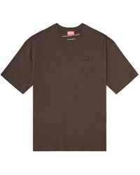 DIESEL - Logo-Embroidered Washed-Finish T-Shirt - Lyst