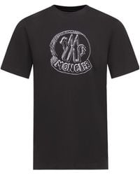 Moncler - Logo Patch Crewneck T-Shirt - Lyst
