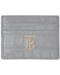 Burberry - Embossed Tb-Plaque Card Case - Lyst