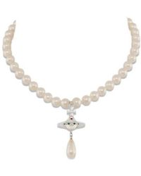 Vivienne Westwood - One Row Pearl Drop Choker - Lyst
