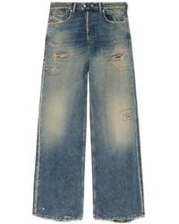 DIESEL - 1996 D Sire Yu Distressed Wide-Leg Jeans - Lyst