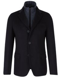 Herno - Single-Breasted Layered Padded Blazer - Lyst