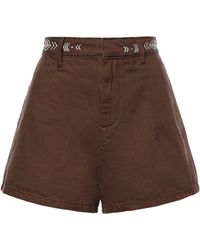 Ottod'Ame - Ottod'Ame Embroidered High-Waist Shorts - Lyst