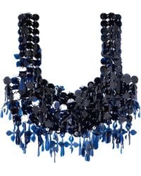 Rabanne - Patchwork Cropped Sequined Top - Lyst
