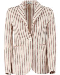 Circolo 1901 - Striped Single-Breasted Blazer - Lyst