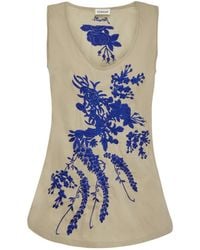 P.A.R.O.S.H. - Ninja Floral-Embroidered Top - Lyst