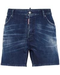 DSquared² - Dark Milky Way Wash Bro Jean Shorts - Lyst