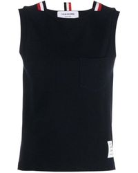 Thom Browne - Rwb-Stripe Sleeveless Top - Lyst