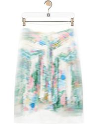 Loewe - Paint Brush Effect Midi Skirt - Lyst