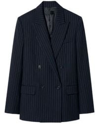 Nili Lotan - Leston Pinstriped Double-Breasted Blazer - Lyst