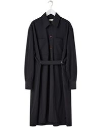 Lemaire - Pleated Shirt Dress - Lyst