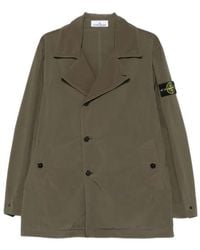 Stone Island - Double-Breasted Coat - Lyst