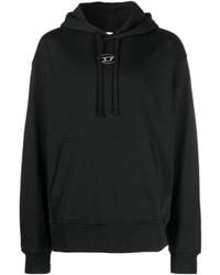 DIESEL - Macs-Hood-Od Logo Plaque Hoodie - Lyst