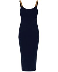 MICHAEL Michael Kors - Chain-Strap Ribbed-Knit Dress - Lyst