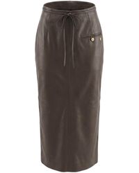 Alberta Ferretti - Tie-Waist Midi Skirt - Lyst