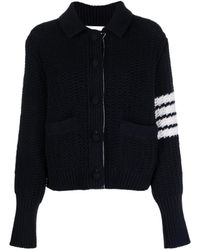Thom Browne - Chunky-Knit Merino-Wool Cardigan - Lyst