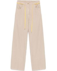 Aspesi - Striped Wide-Leg Trousers - Lyst