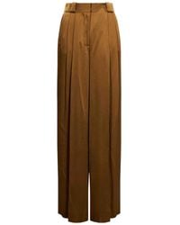 Blazé Milano - Blazé Milano Pleated Straight-Leg Trousers - Lyst