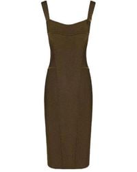 Versace - Safety Pin-Detail Midi Dress - Lyst