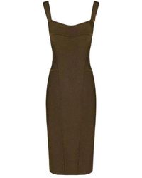 Versace - Safety Pin-Detail Midi Dress - Lyst