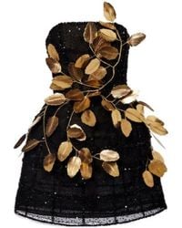 Oscar de la Renta - Embellished Sequined Cocktail Dress - Lyst