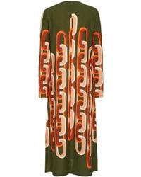 La DoubleJ - La Doublej Chain Print Midi Dress - Lyst
